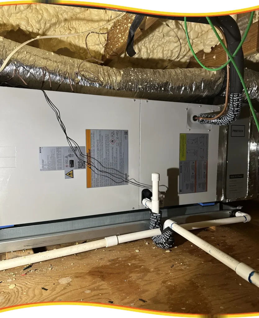 Kung Fu Air Service central AC ductwork and air handler installation
