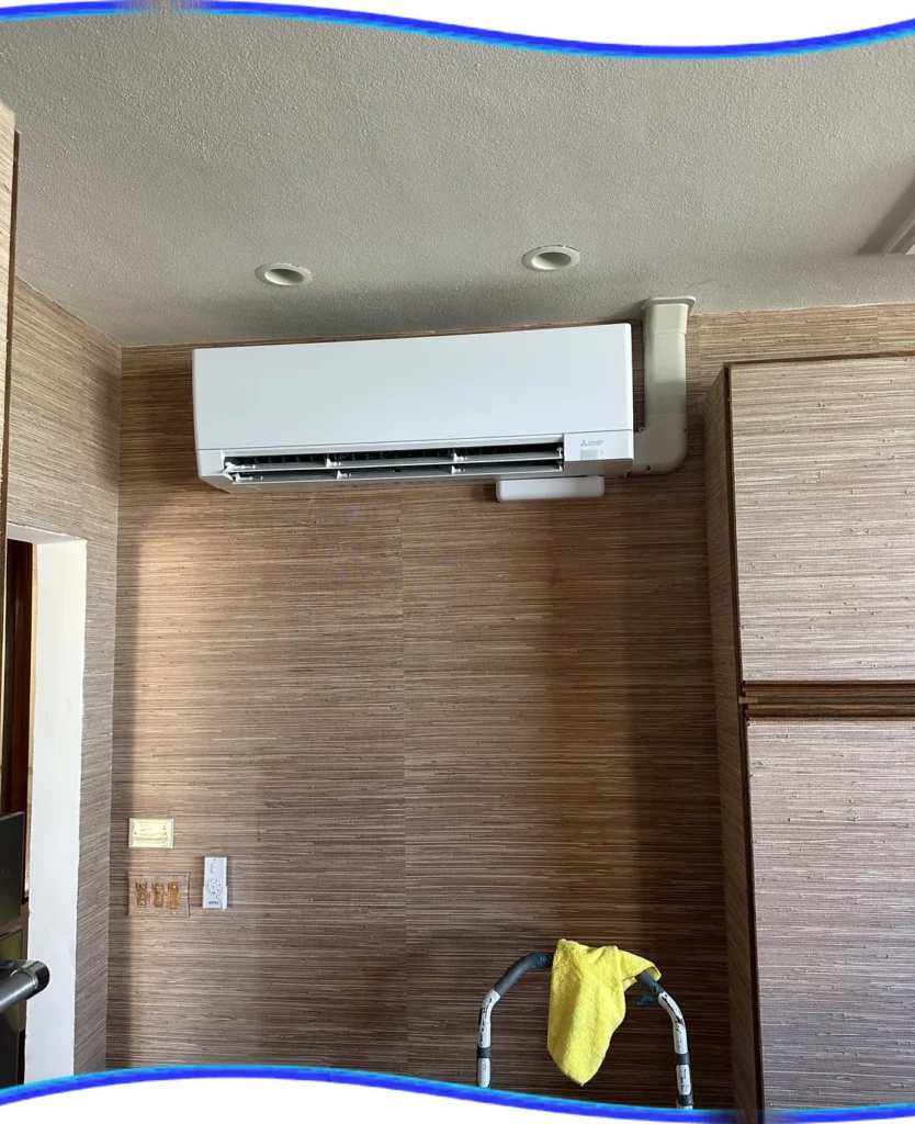 Kung Fu Air Service wall-mounted mini-split unit installed indoors